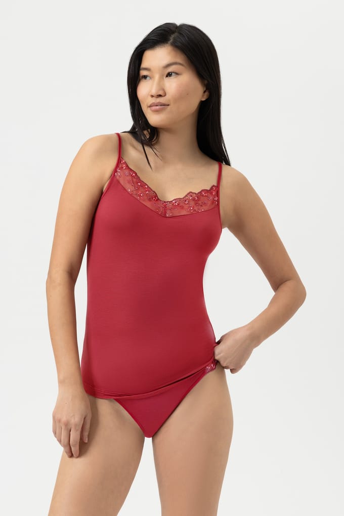 Top met spaghettibandjes Serie Delighted Gala Red