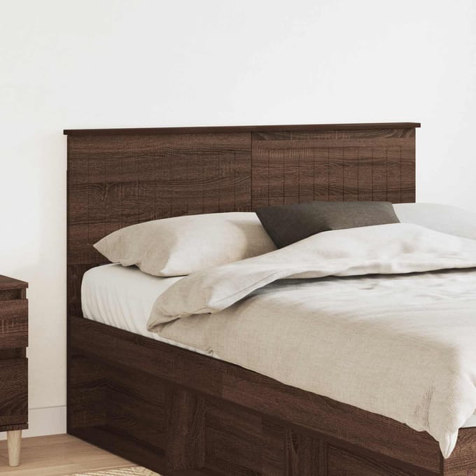 vidaXL Hoofdbord Bruin Eiken Bewerkt hout