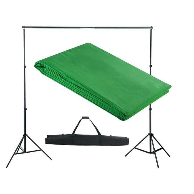 vidaXL - Achtergrondsysteem - 300x300 - cm - groen