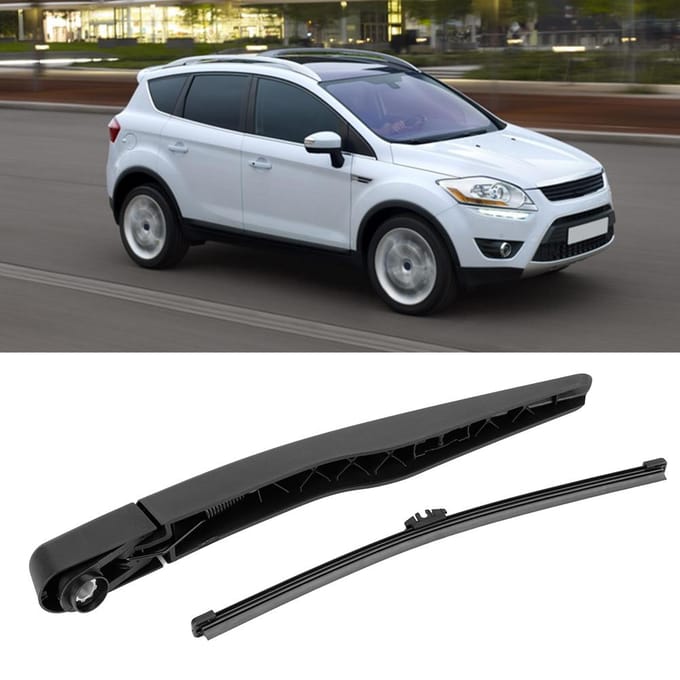 Auto Achterruit Wisserarm Blad Kit Vervanging Geschikt voor Ford Kuga 12 black
