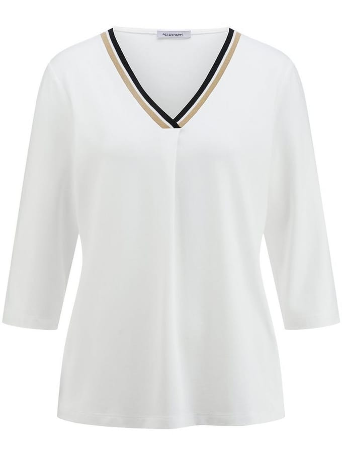 Shirt V-hals Van Peter Hahn wit