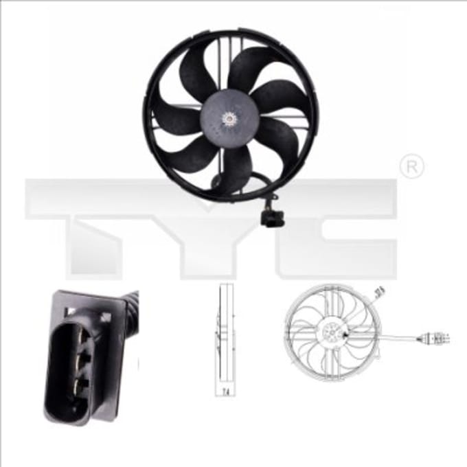 Koelventilatorwiel, motorkoeling TYC 837-0018