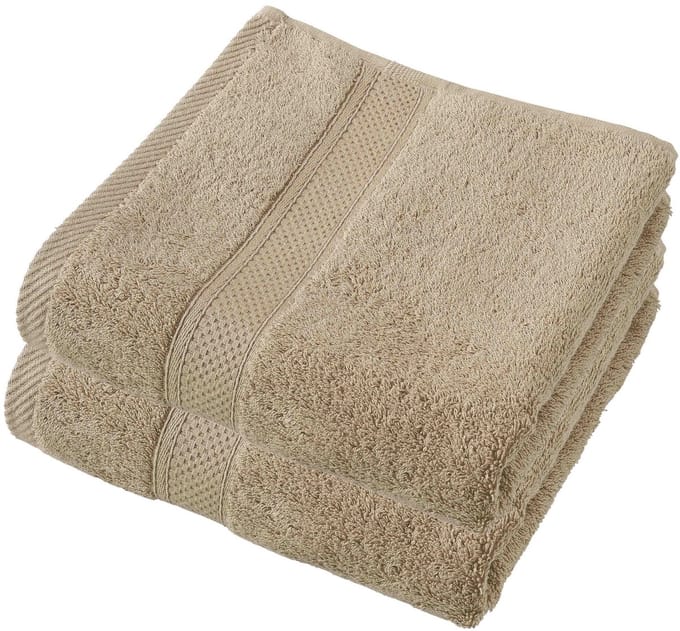 De Witte Lietaer Handdoek Stephanie Falcon - Set 2 stuks - 50 x 100 cm - Bruin - Katoen