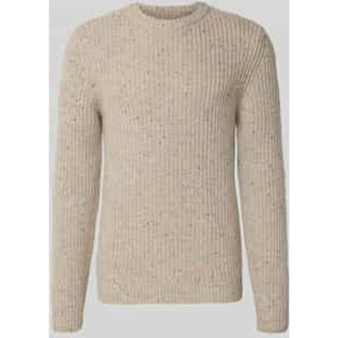 Gebreide pullover van wolmix met ronde hals