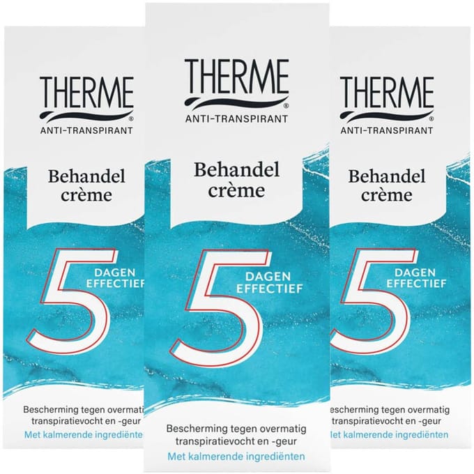 Therme - Anti-Transpirant Behandelcrème - 3 x 50 ml - Voordeelverpakking
