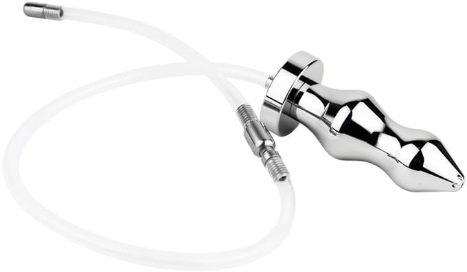 Kiotos - Holle Penisplug - Holle Dilator - Met Holle Geribbelde Buttplug - Ass Lock - RVS