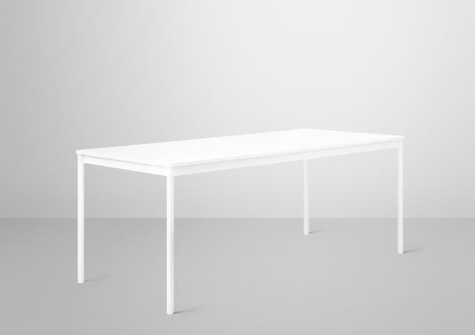 Muuto - Base tafel - wit laminaat - wit - gelakte kanten - L