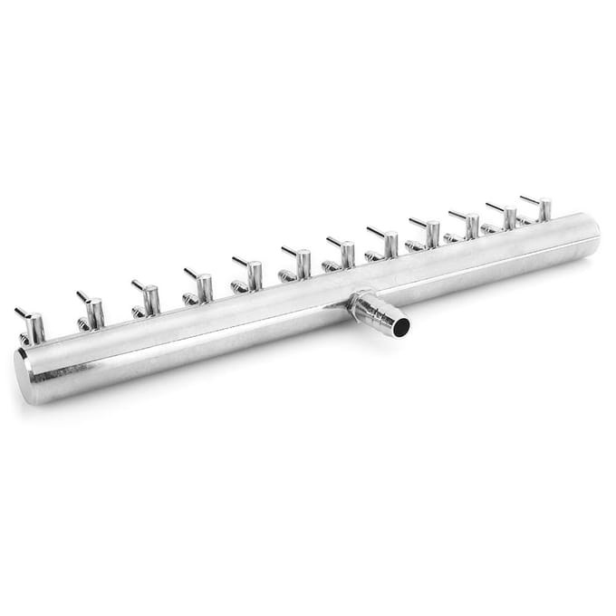 12 Koppelingen Aquarium Luchtstroom Regelventiel Vistank RVS Regulator Accessoires white