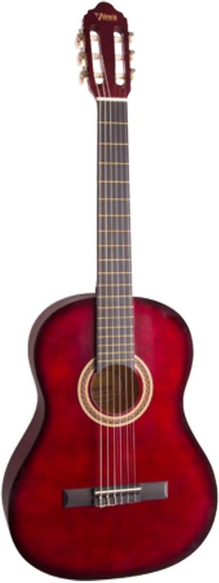Valencia VC103RDS Klassieke Gitaar 3/4 Red Hoogglans
