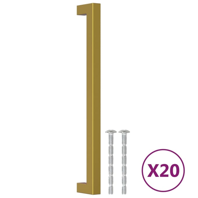vidaXL - Handvatten - 20 - st - 224 - mm - roestvrij - staal - goudkleurig