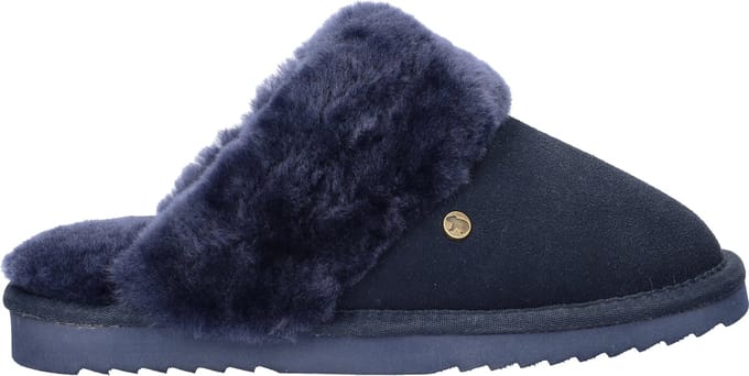Warmbat Flurry Suede Dames Sloffen - Donker Marineblauw