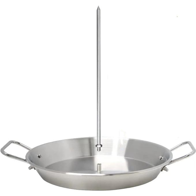 Verticale roestvrijstalen schroef Braziliaanse barbecuehouder met 3 verwijderbare schroefpennen white