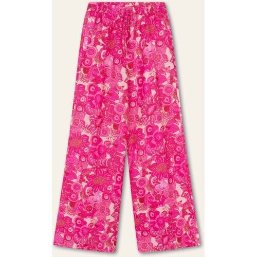 Oilily Philo Wijde Linnen Broek- maat34 Roze Glo