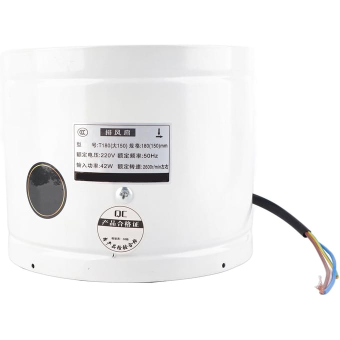 Ventilateur d'extraction mural 42W 220V Faible bruit Maison Salle de bain Cuisine Garage Ventilation white
