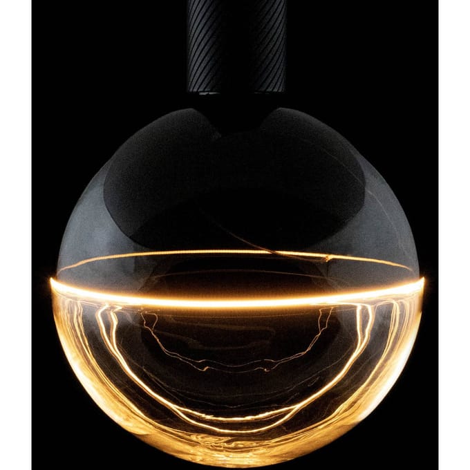 Segula LED-Globe Illusion E27 G190 helder/zwart 6W 1900K dimbaar