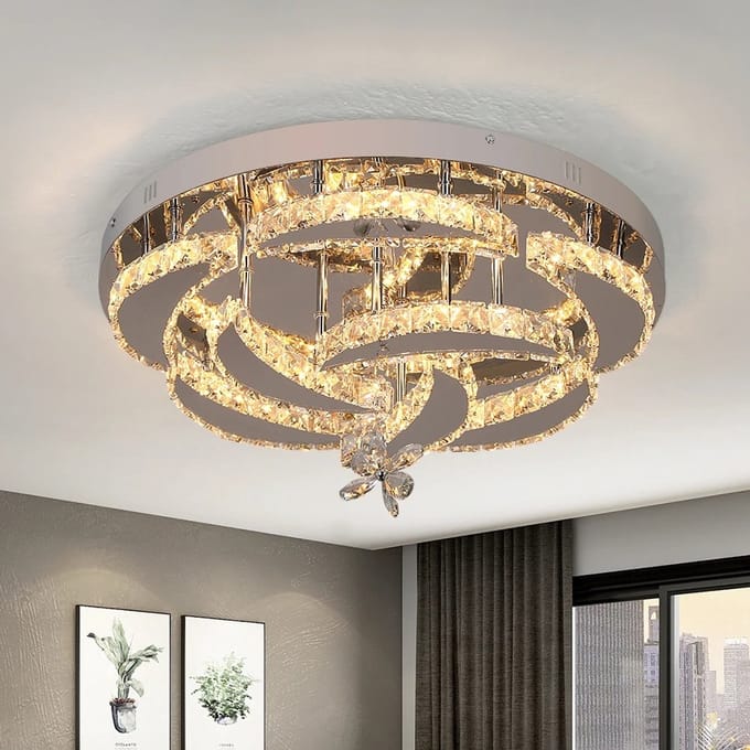 Questyr - Luxe K9 Kristallen Kroonluchter - Moderne Plafondlamp - Led - Hanglamp - Glans