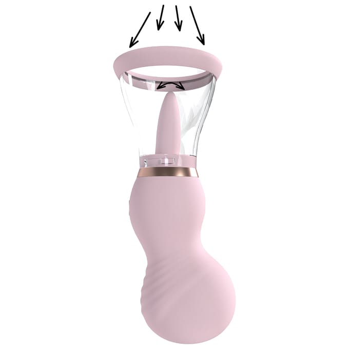 Oplaadbare Vacuümpomp voor Vulva & Borsten Verstelbaar – Roze