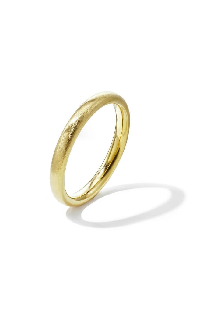 Bijoutheek Armband (Sieraad) Bangle Dicht Mat Geborsteld Goudkleurig