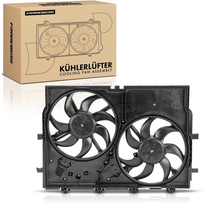 Frankberg 1x Motorradiateur Dubbele ventilator