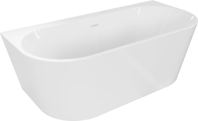 Mexen Oval+ vrijstaande tegen de wand badkuip 170 x 80 , wit, witte overloop - 52681708000-20