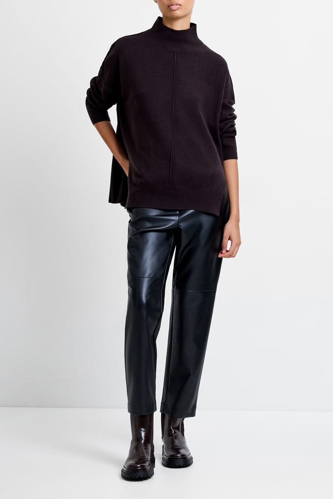 French Connection Babysoft High Neck Seam Jumper Chocolate Ganache Größe: M | Pullover Outlet | Damen | Braun