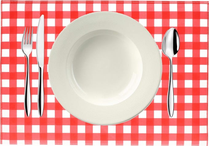 Bellatio design Placemats - 2x - rood/wit - Oktoberfest - 43 cm