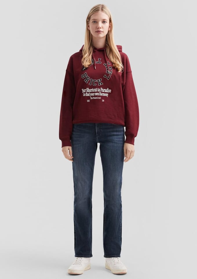 Straight Jeans Met Middenhoogte Voor Vrouwen QS Catie