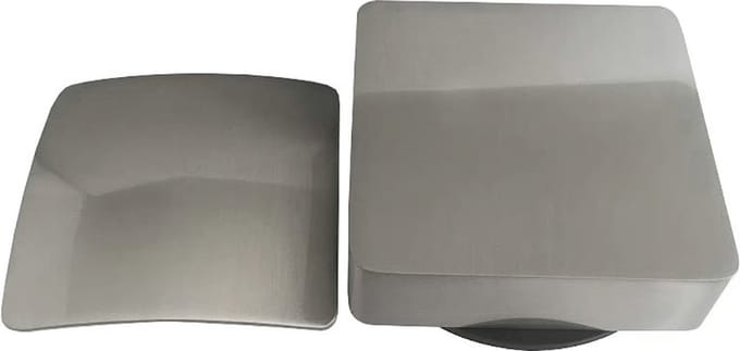 Sanifun Set knop/plug badoverloopcomb. + vulfunctie vierkant geborsteld staal