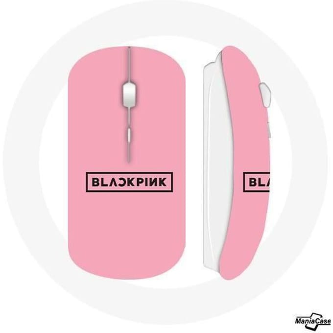 Souris Sans Fil - Blackpink - Logo Rose - Compatible Mac et PC - USB Wifi - K-pop