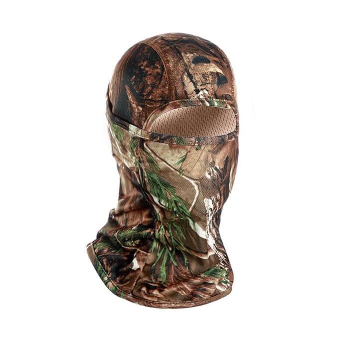 Winddichte Gezichtsbedekking Camouflage Zon Multifunctioneel Ademend Gezichtsbeschermingsmasker voor Wandelen Kamperen brown