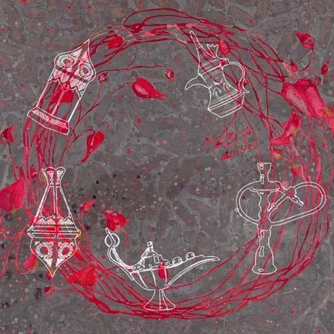 Safaary - Arabische schilderij Oriëntaalse Mix Taupe