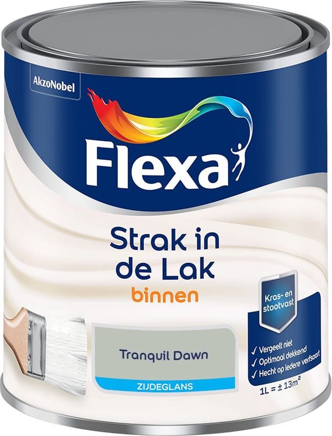 Flexa - Strak In De Lak Binnenlak Zijdeglans - Tranquil Dawn - Mengverf - 1 L
