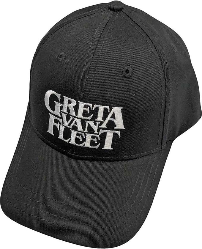 Greta Van Fleet - White Logo Snapback Pet - Zwart