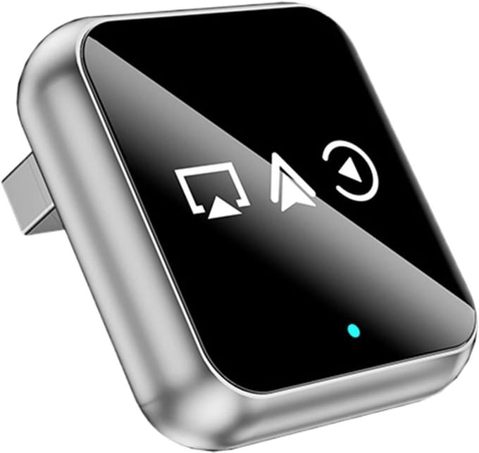Draadloze Auto Adapter - Scherm Spiegeling - Entertainment Onderweg - Plug en Play - 28 x 25 cm - Zilver