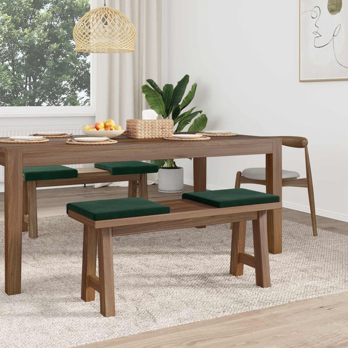 vidaXL - Bankkussen - 4 - st - fluweel - Donkergroen - Diepte - 35 - cm