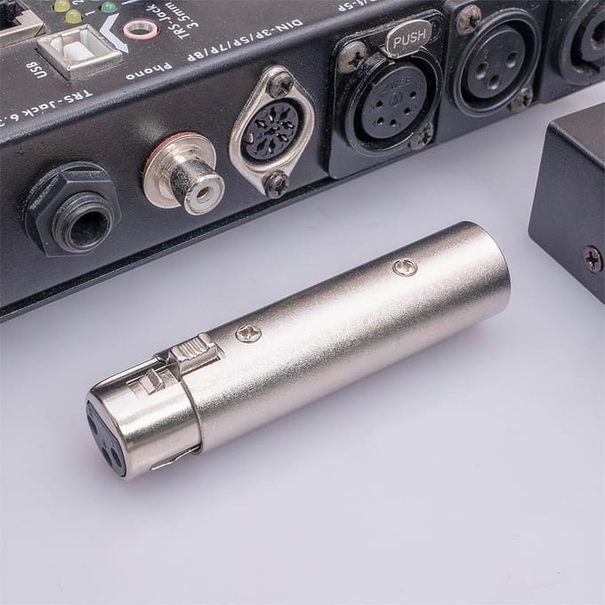 2 stks XLR Adapter XLR Man-vrouw Adapter XLR Vrouw naar Man Microfoon Audio Converter Zink zilver