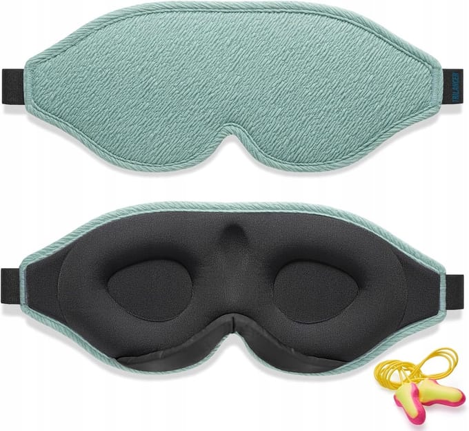 Zachte Slaapmasker Groen - 100% Lichtblokkerend voor Reizen
