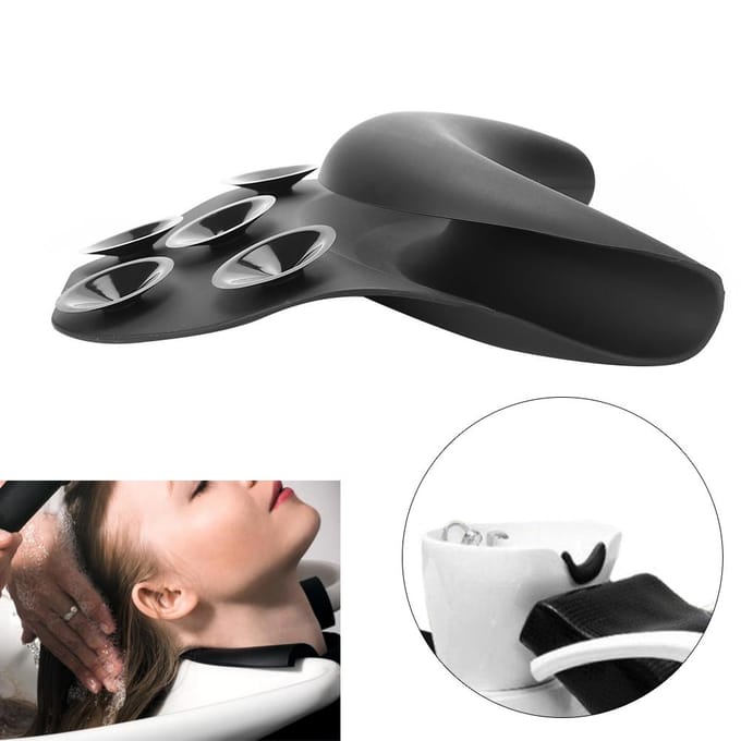 Siliconen Gebogen Kussen Shampoo Bed Neksteun Haarwas Kussen Kappersgereedschap gray