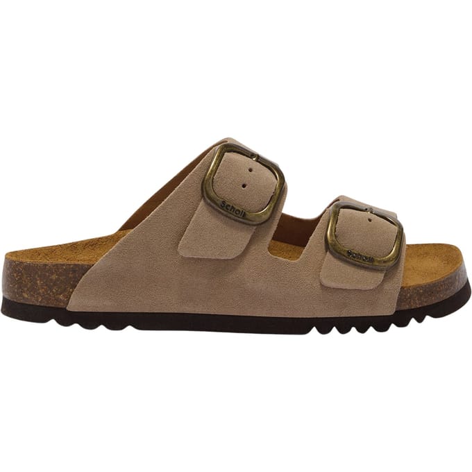 Teenslippers Scholl Noelle Suede Dark Beige