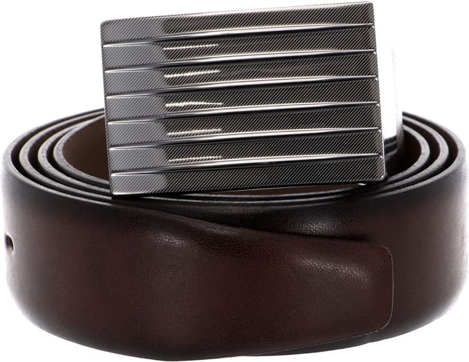 Vanzetti Leren Riem 35mm Leather Belt W80 Dark Brown Bruine