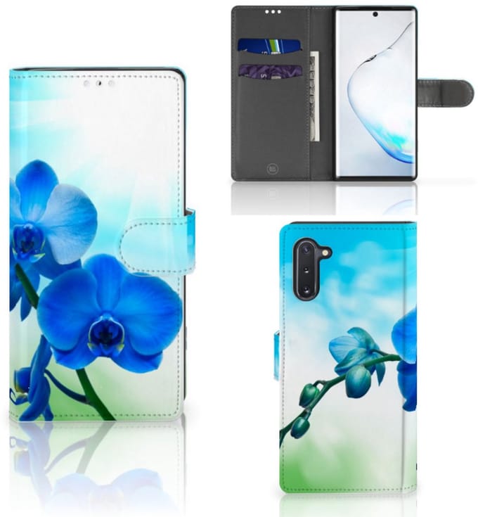 Samsung Galaxy Note 10 Hoesje Orchidee Blauw - Cadeau voor je Moeder