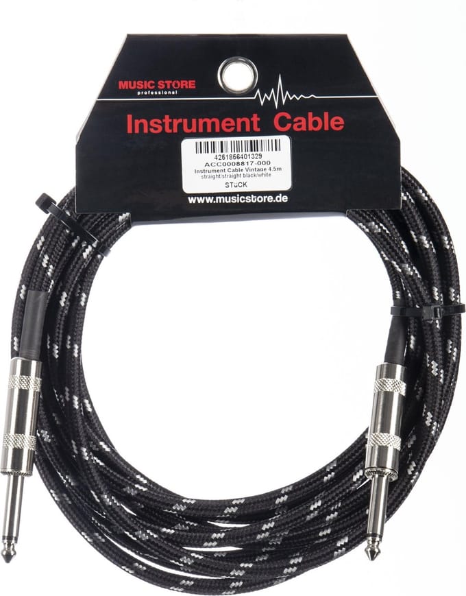 MUSIC STORE Instrumentkabel vintage 4,5 m - Instrumentenkabel