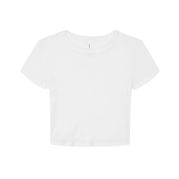 Bella+Canvas Women´s Micro Rib Baby Tee BL1010 - Solid White Blend - M