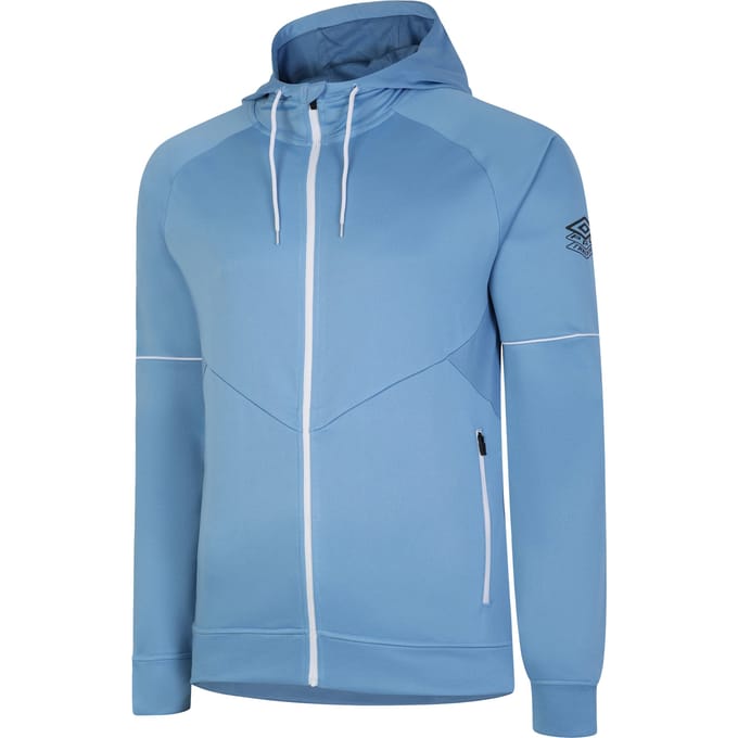 Umbro Heren Pro Training Full Zip Hoodie (Allure/Briljant Wit)