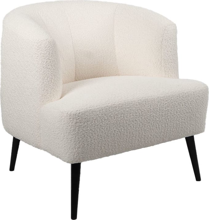 Bronx71® Stoel babykamer bouclé Nora wit