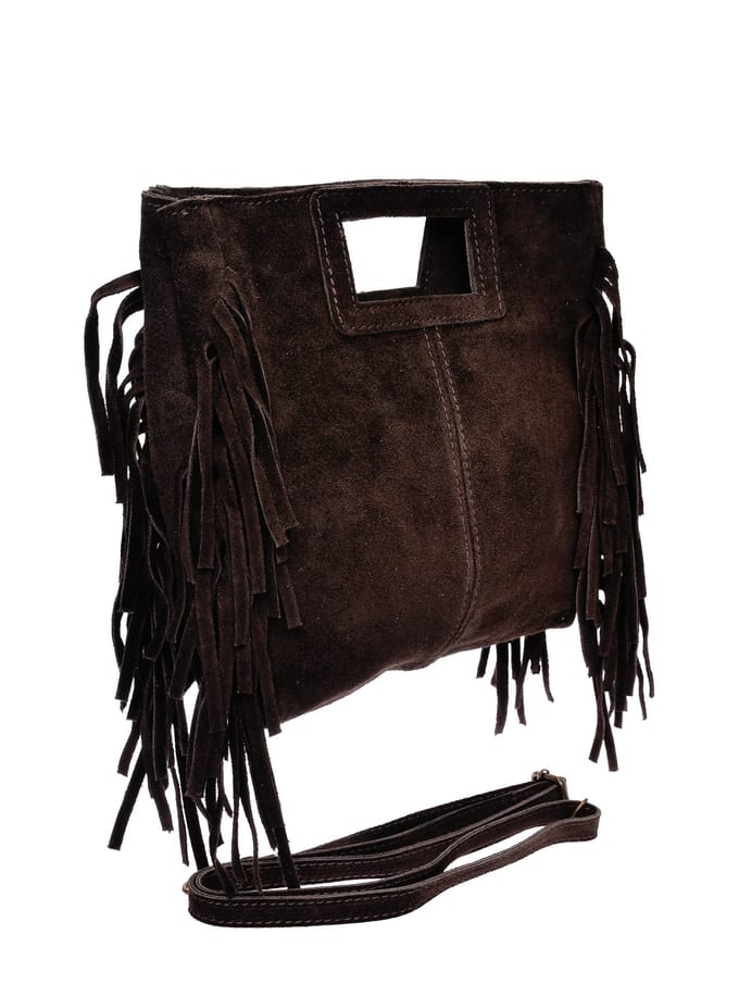 Anna Luchini Bordeauxrood Rundleer Tas