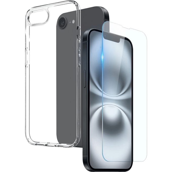 Northjo Apple iPhone 16e/17e Hoesje en Screenprotector Transparant