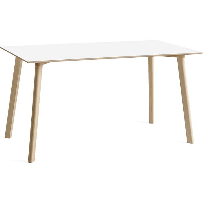 HAY Copenhague Deux CPH 210 tafel - parelwit - 140 x 75 cm - parelwit - Beuk onbehandeld - 140 x 75 cm