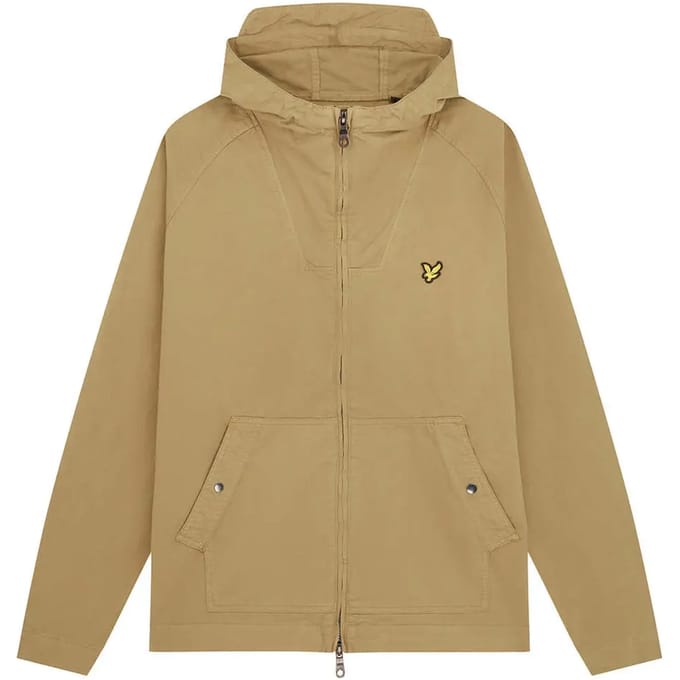 Lyle & Scott Garment dyed zip through jacket - seaweed
