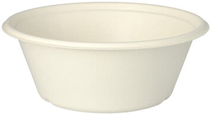 25 Schalen, suikerriet pure 750 ml Ø 17 cm · 6,5 cm wit